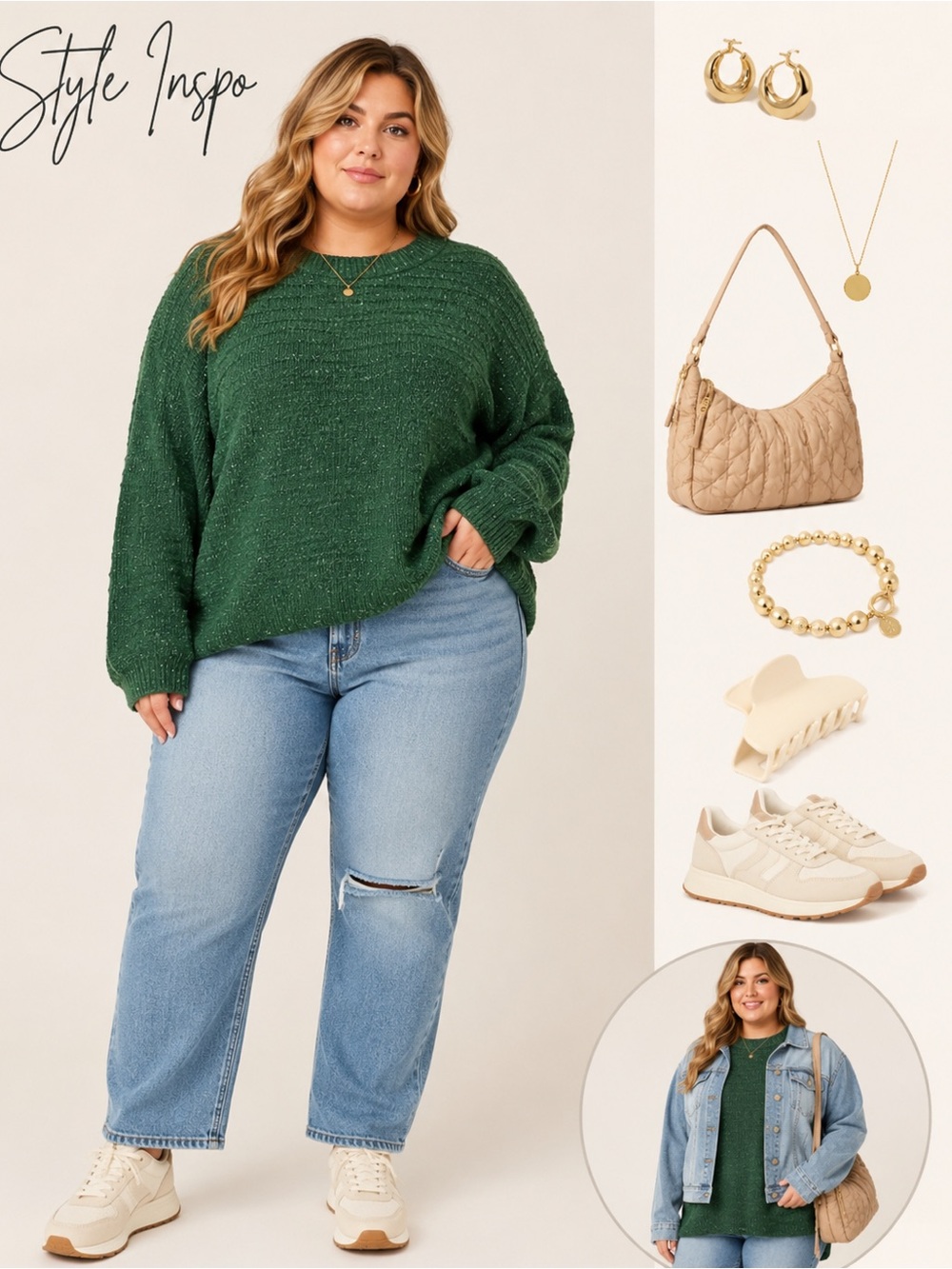 Chic Soul XXL Forest Green Textured Knit Sweater Oversized Fall Cozy Boutique - Picture 1 of 9